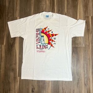Vintage 80s Pensacola Marathon Florida Runners T-Shirt White Adult Size XL USA